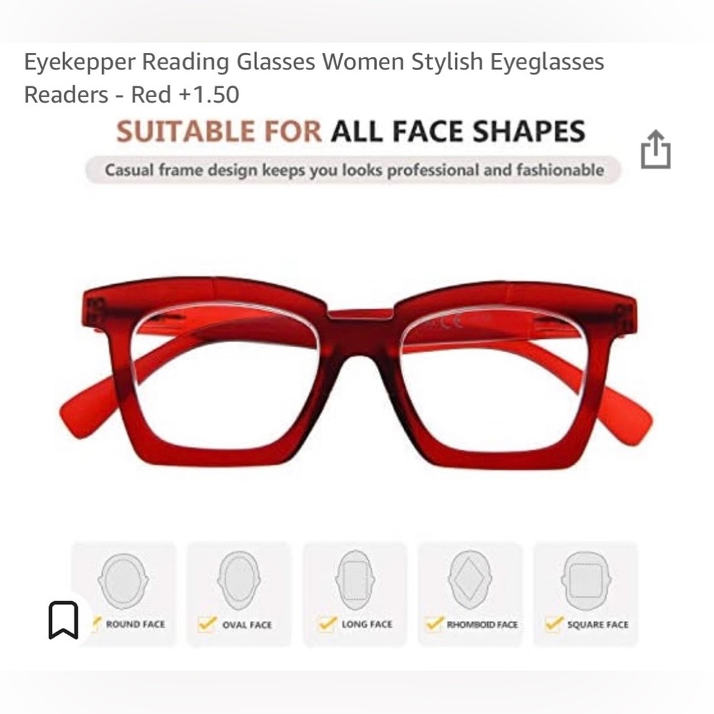 Stylish women's Reader eyeglass's Deep Red